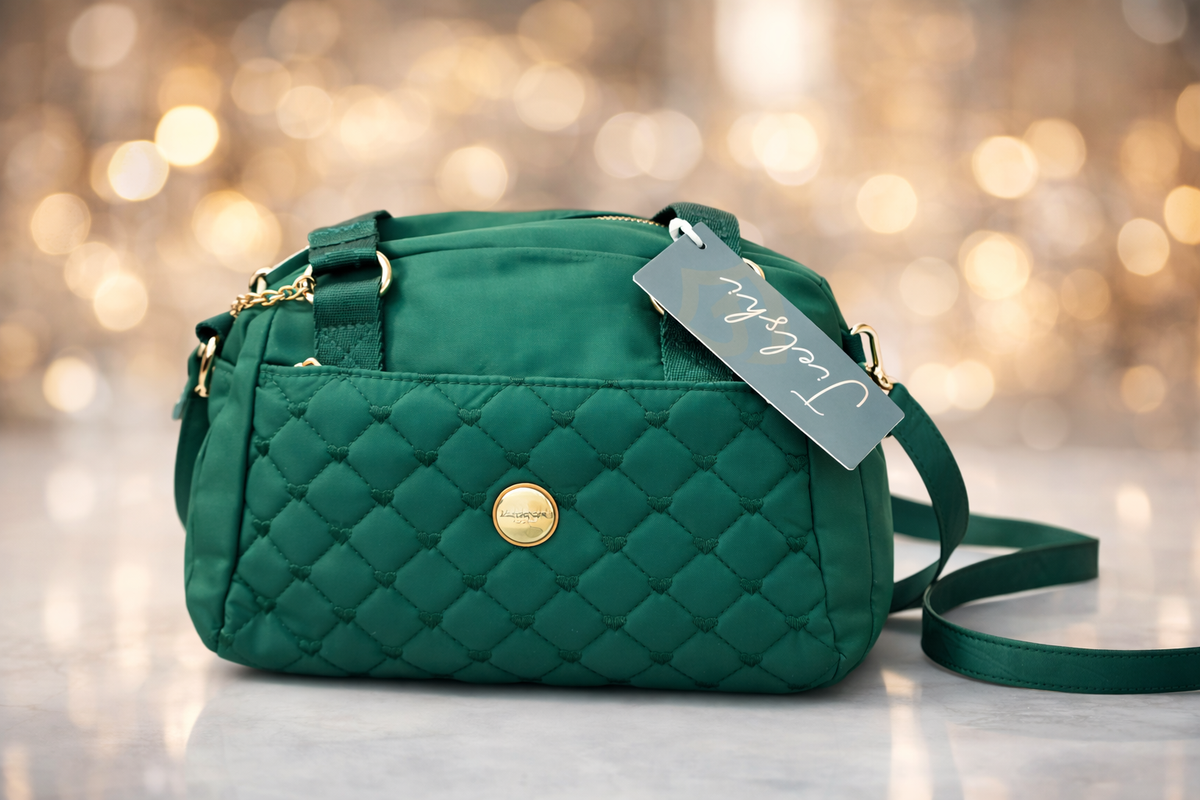 Elegant Quilted Crossbody Handbag for Women – Premium Shoulder Bag (Green)