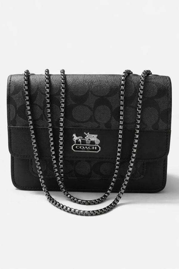 Coach Black Signature Chain Bag – Elegant & Premium Look